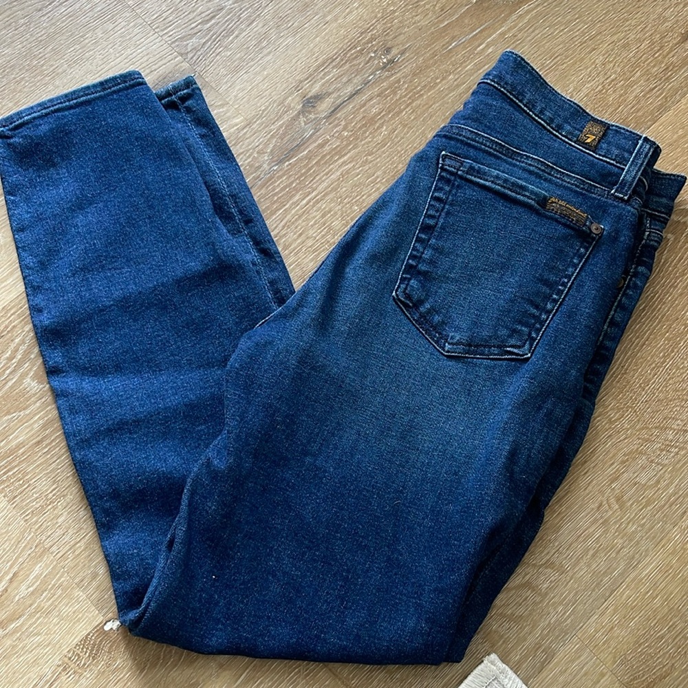 EUC Sz 27 7 for all Mankind Hugh waist ankle gwenevere